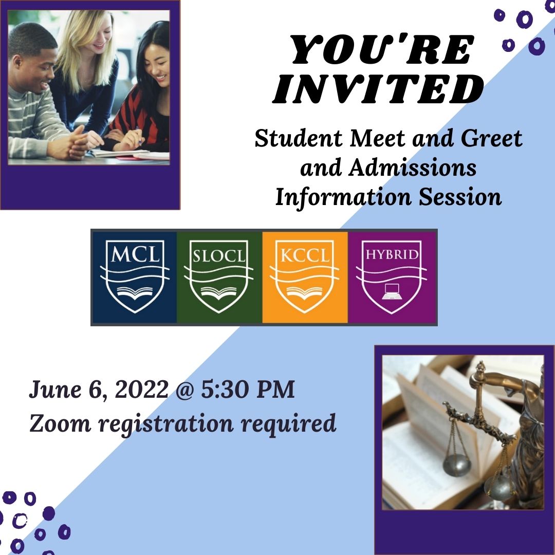 Meet and Greet and Admissions Information Session invitation