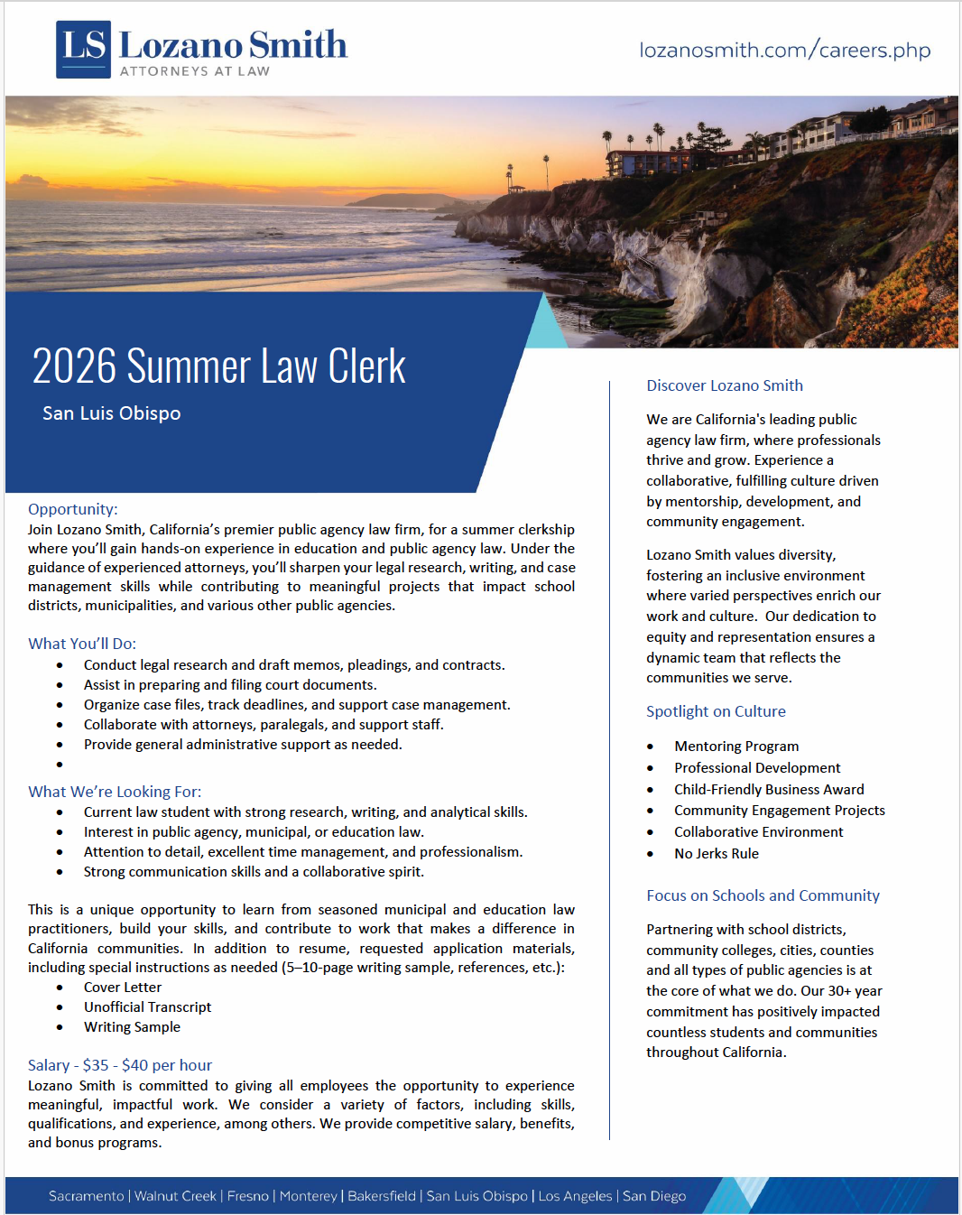 2026 Summer Law Clerk - SLO